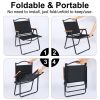 YSSOA Folding Camping Chair for Adults with Handle and Storage Bag, Small Size, 253lbs Load Bearing Collapsible Outdoor Furniture for Leisure, Beach,